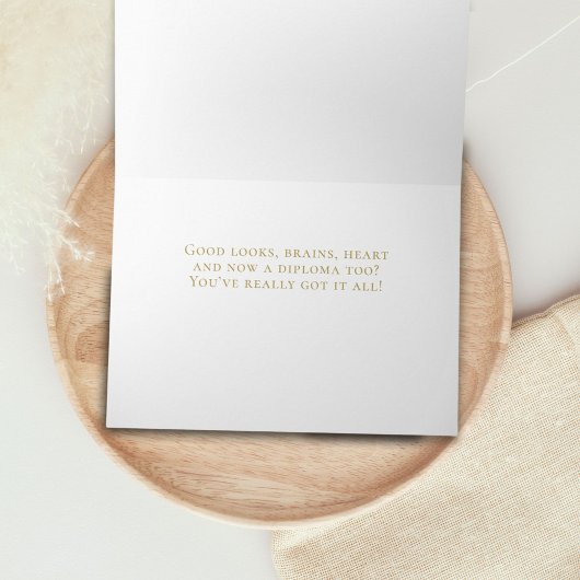 Elegant Golden Gefeliciteerd Afstuderen Afstuderen Kaart