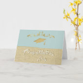 Elegant Golden Gefeliciteerd Afstuderen Afstuderen Kaart (Gele Bloem)