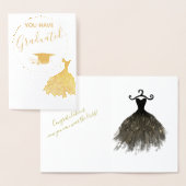 Elegant Golden Glitter Gefeliciteerd Afstuderen Folie Kaarten (Display)