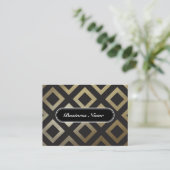 Elegant Golden Graphic Square Patroon Visitekaartje (Staand voorkant)