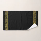 Elegant Golden Greek Pattern op Black Bad Handdoek (Handdoek)