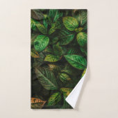 Elegant Golden Green Leaves | Handdoekset Bad Handdoek (Handdoek)