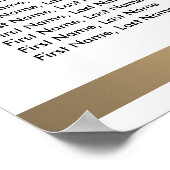 Elegant Golden Hearts Design - 16 Zitkuur Poster (Hoek)