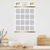 Elegant Golden Hearts Design - 16 Zitkuur Poster (Keuken)