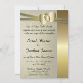 Elegant Golden Hearts Design Kaart (Voorkant)