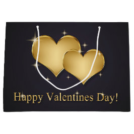 Elegant Golden Hearts Name - Valentijnsdag Groot Cadeauzakje