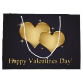 Elegant Golden Hearts Name - Valentijnsdag Groot Cadeauzakje (Achterkant)