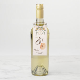 Elegant Golden Herfst Weddenschap Flessenhanger