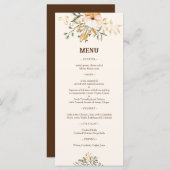 Elegant Golden Herfst Weddenschap Menu (Voorkant / Achterkant)