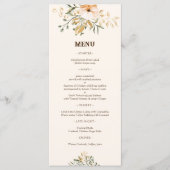 Elegant Golden Herfst Weddenschap Menu (Voorkant)