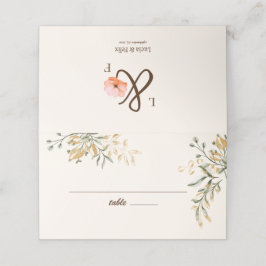 Elegant Golden Herfst Weddenschap Plaatskaartje