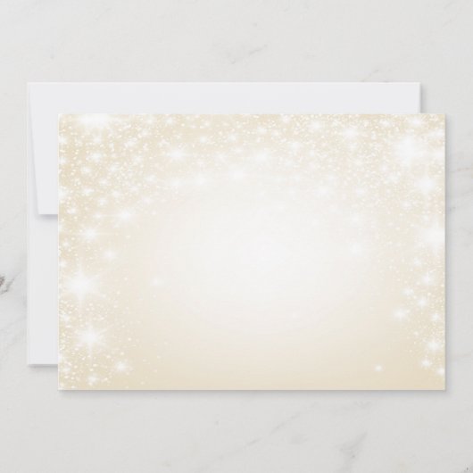 Elegant Golden Holiday Party Uitnodiging (Achterkant)