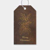 Elegant Golden Holly Christmas Cookie Mix Label Cadeaulabel (Achterkant)