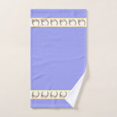 Elegant, Golden Horseshoes on White & Light Blue Bad Handdoek (Handdoek)