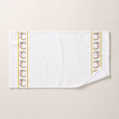 Elegant, Golden Horseshoes with Flowers on White Bad Handdoek (Handdoek)