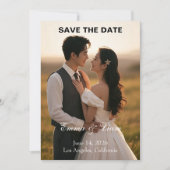 Elegant Golden-Hour Save the Date Card (Voorkant)