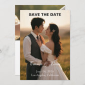 Elegant Golden-Hour Save the Date Card (Voorkant / Achterkant)