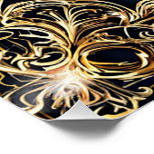 Elegant Golden huwelijksuitnodiging lijst Perfect Poster (Hoek)