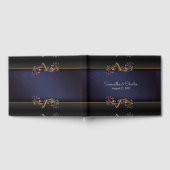Elegant Golden Jewel Flowers Weddenschap Boek (Volledig)