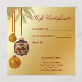 Elegant Golden Kerstmis (Achterkant)