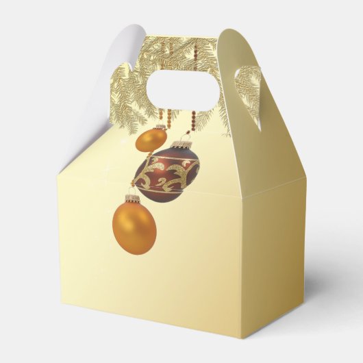 Elegant Golden Kerstmis Bedankdoosjes (Achterkant)