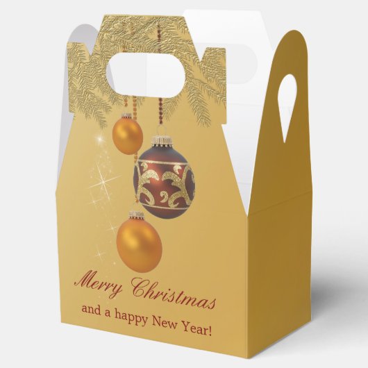 Elegant Golden Kerstmis Bedankdoosjes (Geopend)