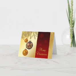 Elegant Golden Kerstmis Feestdagen Kaart