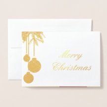 Elegant Golden Kerstmis - Folie Card