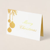 Elegant Golden Kerstmis - Folie Card Folie Kaarten (Voorkant)