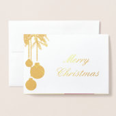 Elegant Golden Kerstmis - Folie Card Kaarten (Voorkant met envelop)