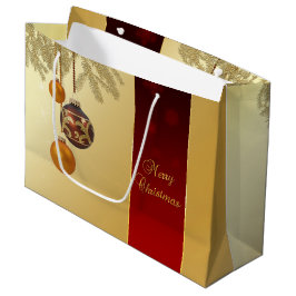 Elegant Golden Kerstmis Groot Cadeauzakje