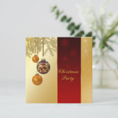 Elegant Golden Kerstmis Kaart (Staand voorkant)