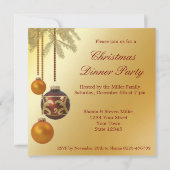 Elegant Golden Kerstmis Kaart (Achterkant)