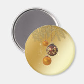 Elegant Golden Kerstmis Magneet (Voorkant / Achterkant)