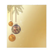Elegant Golden Kerstmis Notitieblok (Voorkant)