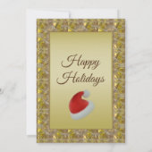 Elegant Golden Kerstparty Feestdagen Kaart (Achterkant)