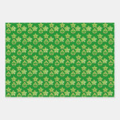 Elegant Golden Kerstpatroon Inpakpapier Vel (Voorkant 3)