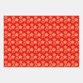 Elegant Golden Kerstpatroon Inpakpapier Vel (Voorkant 2)