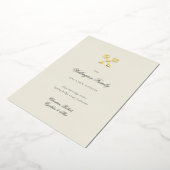 Elegant Golden Key New Address Moving Annouting Folie Uitnodiging (Gedraaid)