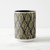 Elegant Golden Leaf Combo Mug Mok (Midden)