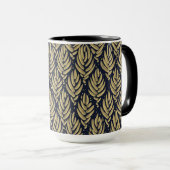Elegant Golden Leaf Combo Mug Mok (Voorkant rechts)