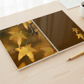 Elegant Golden Leaf Named Christmas Gift Planner