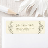 Elegant Golden Lijst 1 Retouradreslabels Etiket (Insitu)