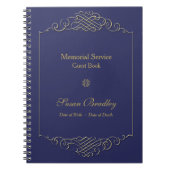 Elegant Golden Lijst 2 Memorial Service Guest Book Notitieboek (Voorkant)