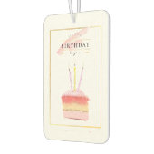 Elegant Golden Lijst Birthday Cake Slice Luchtverfrisser (Links)