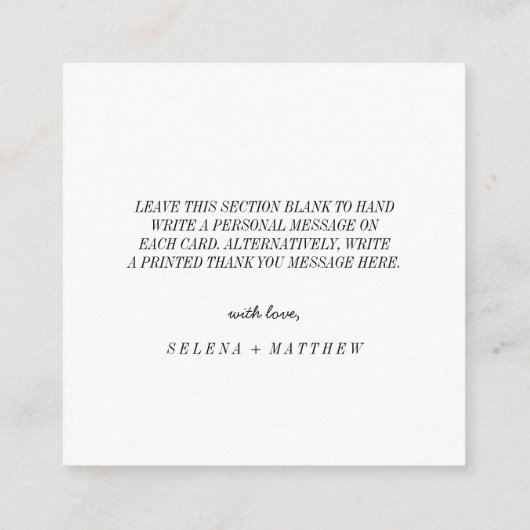 elegant golden lijst dank u uw kaart (Achterkant)