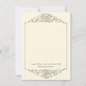 Elegant Golden Lijst met 2 Memorial Service Kaart (Achterkant)