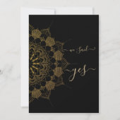 Elegant Golden Mandala Black Kaart (Voorkant)