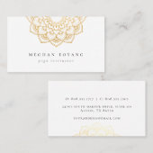 Elegant Golden Mandala Logo Visitekaartje (Voorkant / Achterkant)