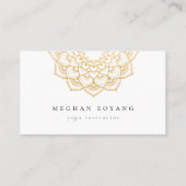 Elegant Golden Mandala Logo Visitekaartje (Voorkant)